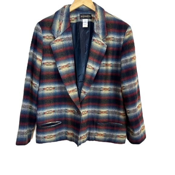 VTG Requirements Western Blazer Southwestern Jacket Women’s Sz 16 Made‎ in USA - Picture 1 of 4